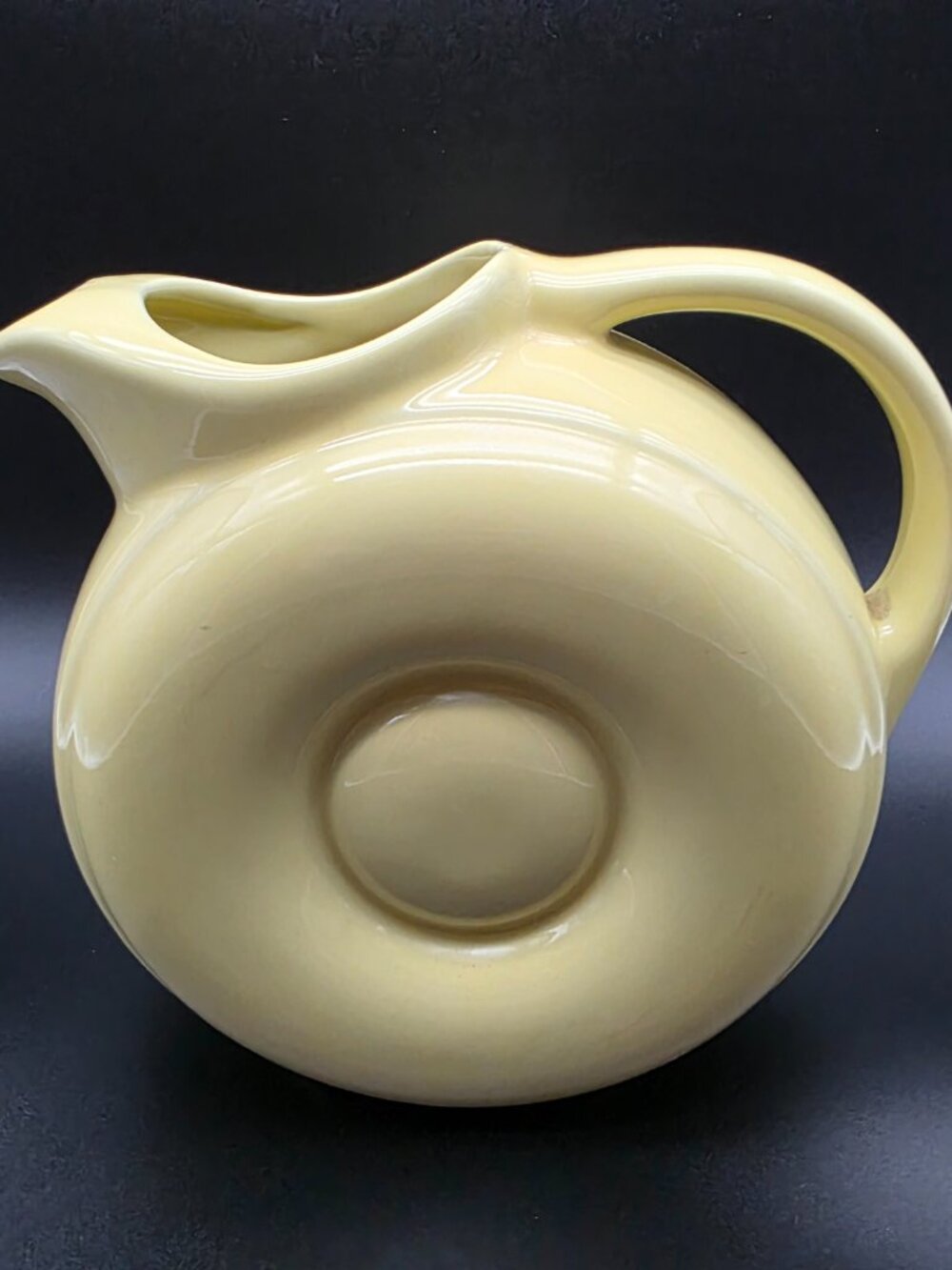 Vintage Hall USA Yellow Ceramic Pitcher 1335 Mid Century Modern 1930s-1950s